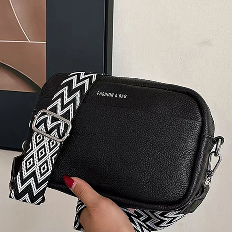 Trendy PU Crossbody Shoulder Bag for Women Stylish Design Pattern Strap Practical for Daily Casual Activities Outings