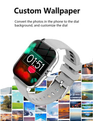 G.LWear New Women's Smart Watch Bluetooth Call Fitness Tracker Heart Rate Monitor Alarm Clock Outdoor Sports Men's Smartwatch