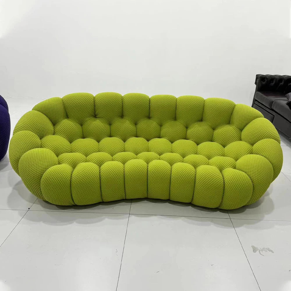 MINGDIBAO Contemporary Cloud-Shaped Sofa Modular Cloth Football Couch Fabric Curved Designer Corner Sofa Set for Living Room Furniture