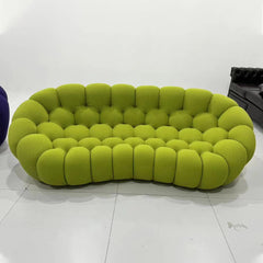 MINGDIBAO Contemporary Cloud-Shaped Sofa Modular Cloth Football Couch Fabric Curved Designer Corner Sofa Set for Living Room Furniture
