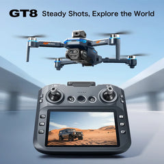Lenovo GT8 Drone 8K Professional Dual Camera GPS FPV Brushless Motor Optical Flow Hovering Folding Quadcopter 4K RC Dron Toys