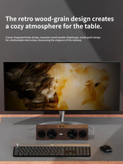 Lenovo C02 Multimedia Speaker Bluetooth Speaker Wired/Bluetooth Dual-Mode Speaker Retro Speaker Universal for Tv, Computer, and Mobile Phone Subwoofer