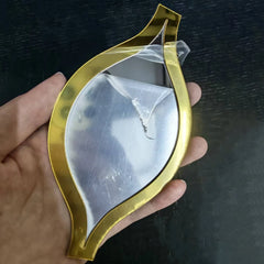 6/12pcs Gold Teardrop Wall Mirror CombinationArtisticDecorative Mirror for BathroomBedroom Living Room Hallway Accent Wall Decor