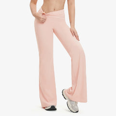 High Waist Yoga Flared Pants Hip Lifting Fitness Trousers Exercise Elastic Bell Bottom Pants Female Casual Outdoor Yoga Pants