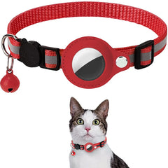 Anti-Lost Cat Collar for Airtag GPS Tracker Protective Case With Bell Reflective Cats Accessories Pet Products