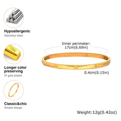 Vnox Gold Plated Love Cuff Bangle – Stainless Steel Bracelet