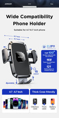 Joyroom 360° Long Arm Car Phone Holder Universal Air Vent GPS Stand Rotating Dashboard Mobile Cell Support For iPhone Samsung