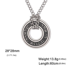 Dawapara Jewish Star of David Hebrew Shema Necklace Judaica Prayer Blessing Holy Pendant Stainless Steel Kabbalah Jewelry