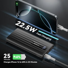 KUULAA Power Bank 10000mAh 22.5W PD Fast Charging Portable Charger External Battery For iPhone 17 16 15 Samsung Huawei Powerbank
