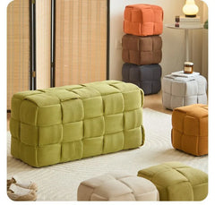 Modern Solid Wood Ottoman Bench for Entryway & Living Room