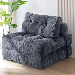 Folding Sofa Bed, Convertible Sleeper Chair with Pillow Foldable Matress, Portable Fold Out Chair Bed Comfy Floor Corner Sofa
 Lounge Living Room Furniture