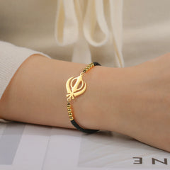 Lucktune Khanda Sikh Faith Bracelet for Women Men Stainless Steel Vintage Indian Sword Lucky Bracelet Spiritual Jewelry Gift