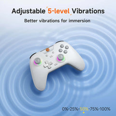 EasySMX X05 Wireless Gamepad Bluetooth Gaming Controller Compatible with PC/Phone/Switch/ Steam Gamer, RGB Light, Hall Effect