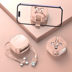 Retractable 3 In 1 Charging Cable Micro USB Type C Charger Line Accessories Portable for iPhone /Huawei /Samsung /Xiaomi