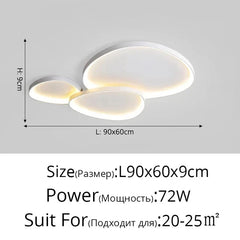 Creative Mango Living Room Lights Modern LED Ceiling Lamp Remote Dimming Bedroom Children's Study Home Decor Ceiling Chandelier