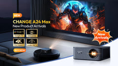 VEVSHAO V80 4K Projector Full HD1080P 2200 Anis Lumens Android 11.0 WiFi 6 Video Home Movie Theater Projectors with Base Stand