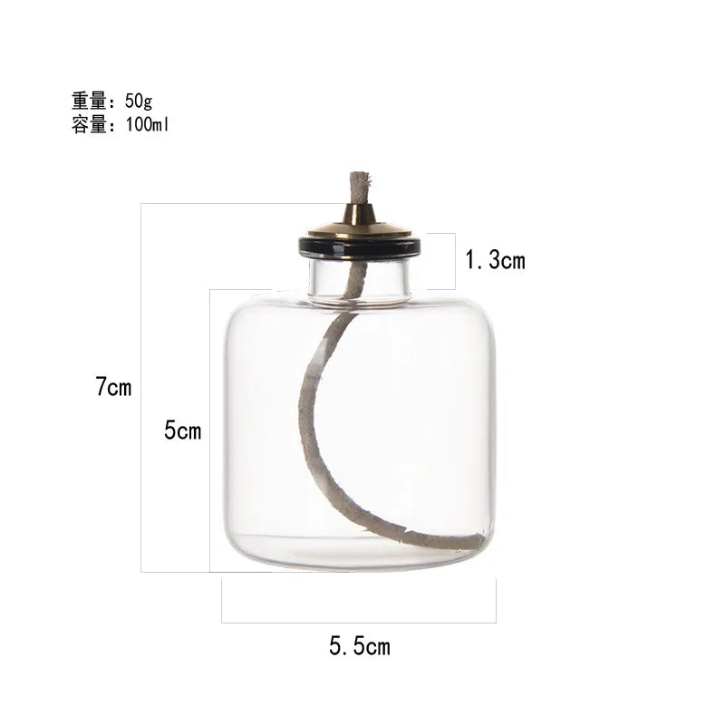 Wedding Decoration Handcraft Glass Candle Holder Friend Gift Candle Holder Creative Glass Oil Lamp