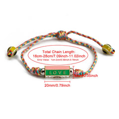 Lucky Eye Adjustable Colorful Braided Rope Bracelet Turkish Evil Eye Bead Copper Zircon Charm Bracelet for Women Men Jewelry