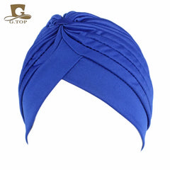 NEW Luxury Divas Stretchable turban Head wrap hat with beaded pendant women Headwear