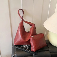 Homefish New Tote bag 100 hand bill of lading shoulder women's bag retro simple large bag Tote bag
