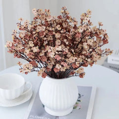 Artificial Flower Silk Gypsophila Peach Home Arch Table Outdoor Garden Wedding Bridal Bouquet Festival DIY Gift Decoration Props Home Decor, Plants & flowers