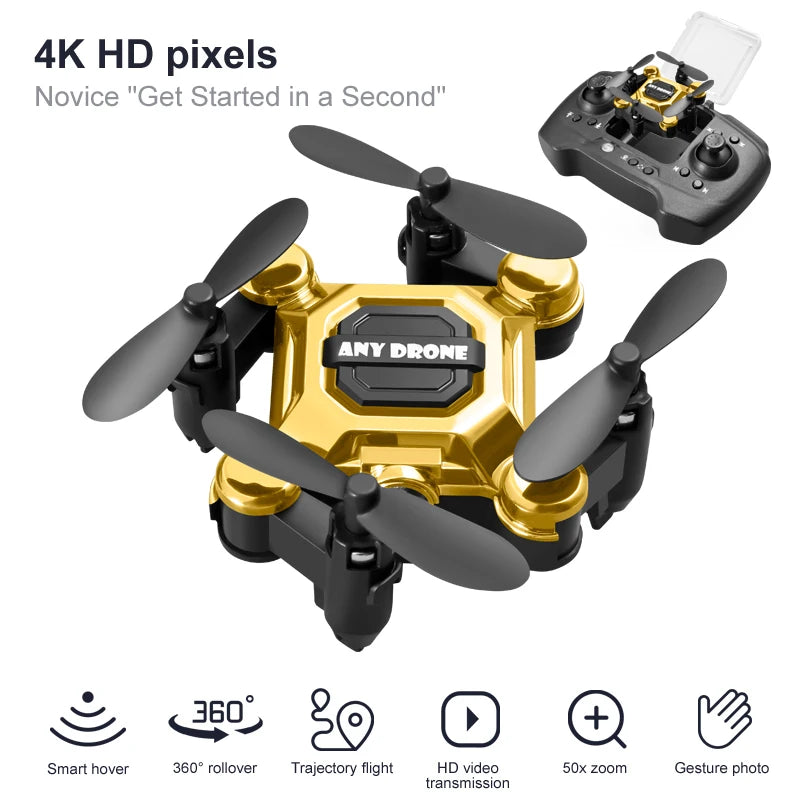 New K04 Mini Drone with Camera RC Quadcopter Altitude Hold Small Durable UAV Toy for Beginners Portable Remote Control Aircraft