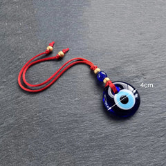 Lucky Eye Glass Blue Turkish Evil Eye Pendant Wall Hanging Multi Color Bead Handmade Decoration for Home Living Room Car