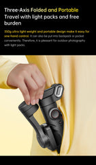 AOCHUAN Smart XE Gimbal Stabilizer 3-Axis Foldable Handheld Stand For iPhone Android With Focus Wheel For Vlog Live Streaming