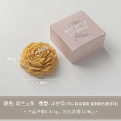3D Peony Aromatic Candle Creative Flower Shape Aromatherapy Wedding Decor Gifts Box Valentine's Day Scented Souvenir Ornament