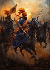 Khalsa Sikh Bold Warrior Retro Religion Poster Print Wall Art Pictures Canvas Painting Living Room Bedroom Home Decor Gift