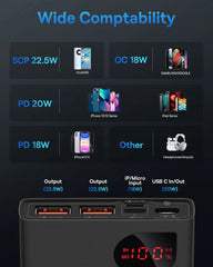 Baseus PD 22.5W Power Bank 10000mAh Portable Fast Charging Powerbank Type C USB-C PD Qucik Charge External Battery Charger