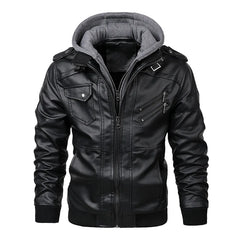 Men's Leather Jackets Autumn Casual Motorcycle PU Jacket Biker Leather Coats Brand Clothing EU Size SA722