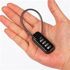 Zinc Alloy 4 Digit Password Lock Portable Anti-Theft Wire Rope Dormitory Cabinet Lock Padlock Luggage Combination Lock Home