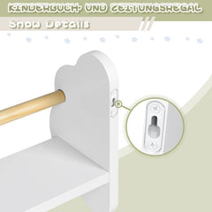 WOLTU 3PCS/Set White Children's Wall Shelves Bookcases Kids Shelf Book Storage for Playroom Baby's Room Organizer Home Decor