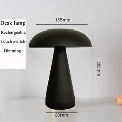 Retro Mushroom LED Table Lamp – Touch Rechargeable Light Home Decor