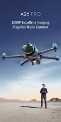 Lenovo A26 Pro Drone 5G WiFi Drone 4K Dual HD Camera Large Screen Remote Controller Brushless Motor Professional Quadcopter Toy
