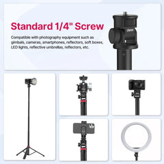 Ulanzi MT-79 2M Portable Universal Tripod Aluminum Alloy Lamp Holder Support LT028 Fill Light Lightweight Camera Action Camera