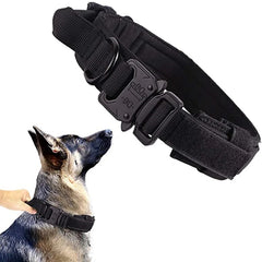 Durable Tactical Dog Collar and Leash Adjustable Military Pet Collar Leash Medium Large Dog German Shepherd Training Accessories Pet Shop