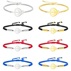 LIKGREAT Sikhism Adjustable Rope Bracelets for Women Men Stainless Steel Sikh Khanda Indian Pakistan Punjab Religious Jewelry