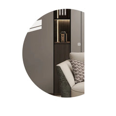 LED Light Luminous Left and Right Cut Irregular Art Mirror Vanity Popular Smart Semicircular Bathroom Mirror Full-length Mirror