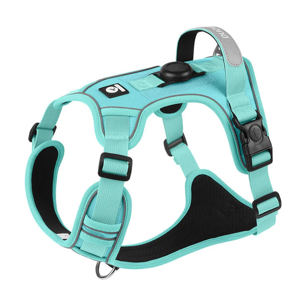Dog Harness with Airtag Holder and Leash Set-Premium Oxford Breathable Material Durable Reflective Dog Harness and Leash Set Pet Shop