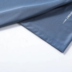 Men's Running Quick Drying T-shirts Breathable Hiking Fishing Tees Soft Elasticity Outdoor Sports Short Shirt Summer