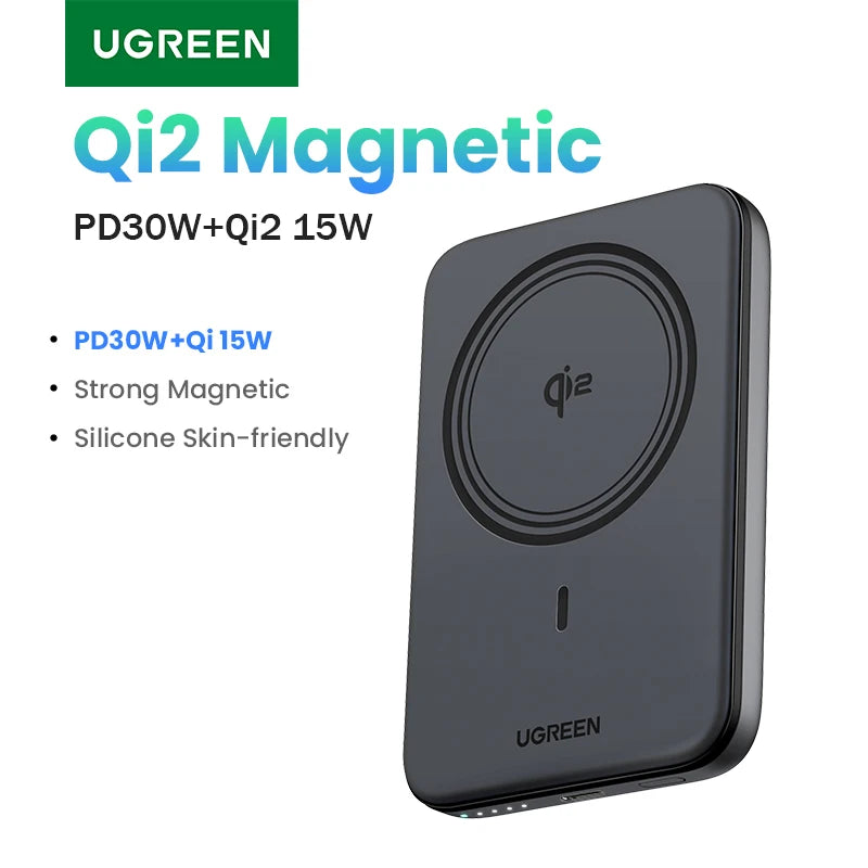 UGREEN Qi2 30W Magnetic Power Bank 10000mAh Portable PowerBank for Magsafe 15W Wireless Fast Charging for iPhone 17 16 Pro Max