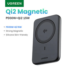 UGREEN Qi2 30W Magnetic Power Bank 10000mAh Portable PowerBank for Magsafe 15W Wireless Fast Charging for iPhone 17 16 Pro Max