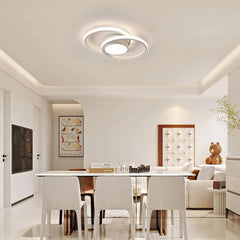 Modern LED Ceiling Lights,40W Double Round Dimmable 3000K-6500K Ceiling Lighting for Bedroom Hallway Balcony Corridor