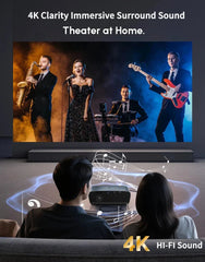 4000 ANSI 4K UHD Video Projector Android 14 Google TV Daytime Native 1080P Wifi Auto Focus Tof Home Theater Beamer For Movie