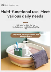 1pc Collapsible Foot Bath Basin For Soaking Feet Thickened PlasticBucket Ultifunction Collapsible Feet Soak Tub Foldable Laundry