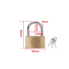 Copper Padlock  Small Locks for Luggage Case Locker Home Improvement Hardware 20mm 25mm 30mm 40mm 50mm Include 3Keys