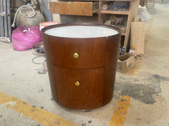 Modern Wooden Nightstand with 2 Drawers for Bedroom