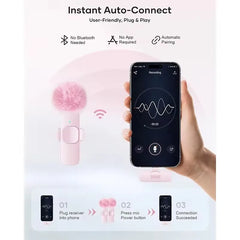Professional Dual Wireless Microphone Tie Mic Lapel Buttonhole Lavalier For iPhone Android Phone Cell Mobile PC Micro Microphon